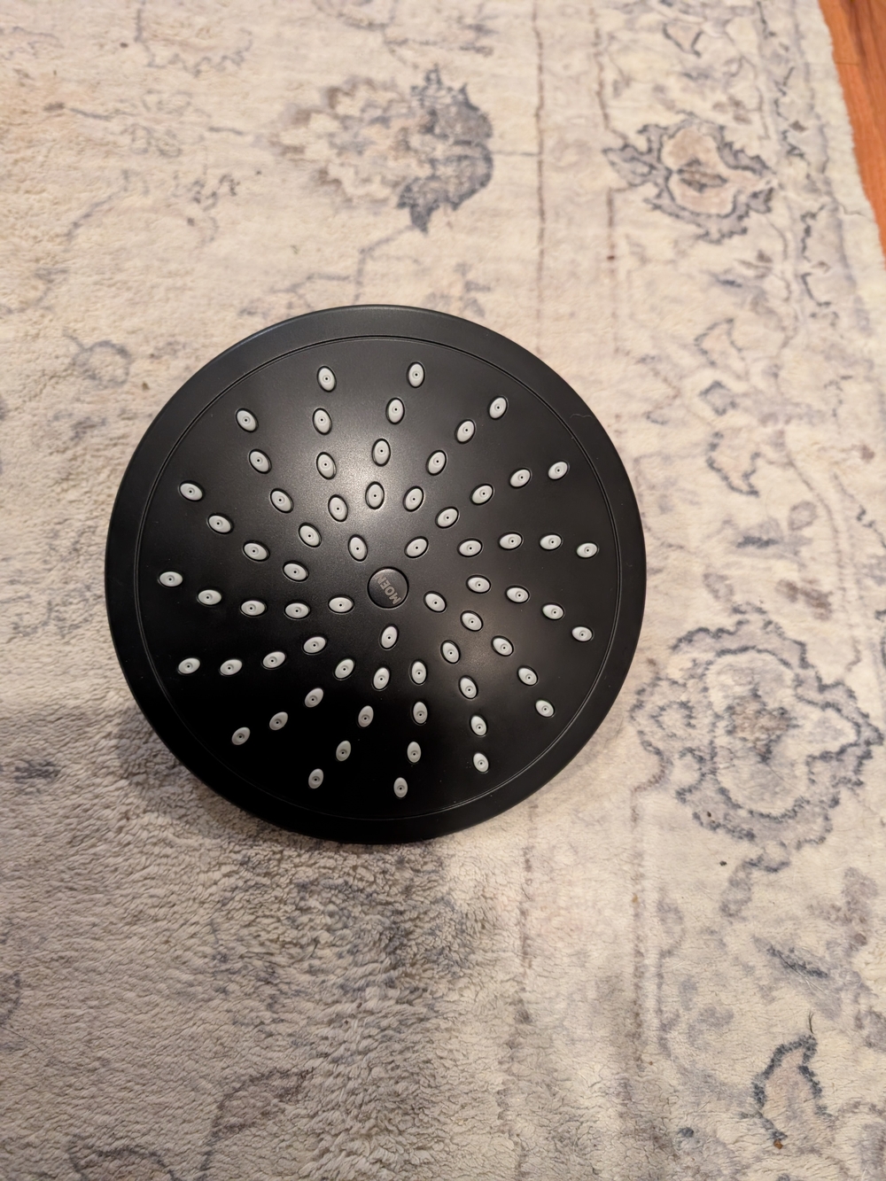 Moen Matte Black Round Rainfall Showerhead
